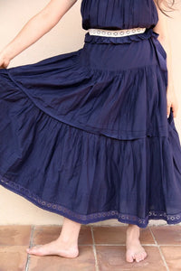 Anemone navy skirt