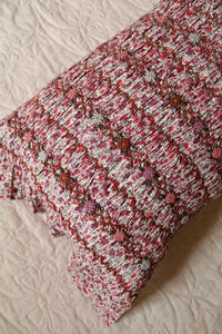 Housse de coussin à smocks