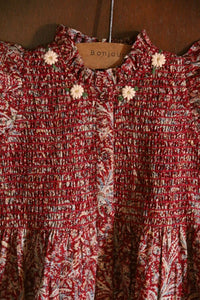 Robe longue rouge cashemere