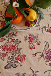 Tablecloth Vence print - organic lt canvas