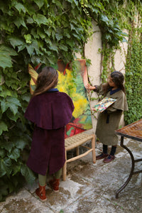 manteau matelassé cape amovible burgundy