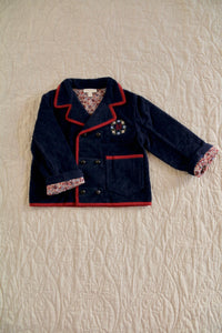 veste matelassée velours marine