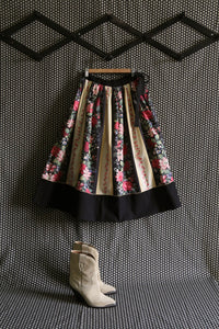Long skirt "Fleur d'oranger" printed "les fleurs d'Arles"