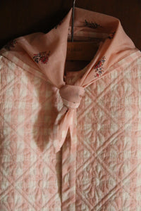 manteau réversible, matelassé et son foulard assorti