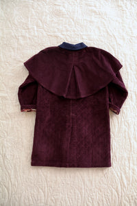 manteau matelassé cape amovible burgundy
