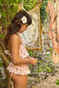 Maillot de bain garden flowers rose