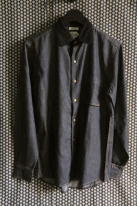 Unisex black denim shirt