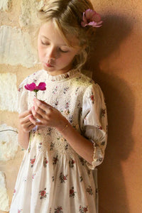Blouse à smocks garden flowers