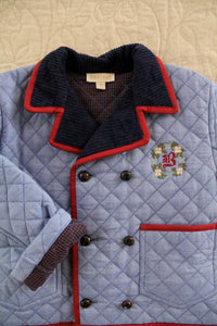 veste matelassée bleu chambray