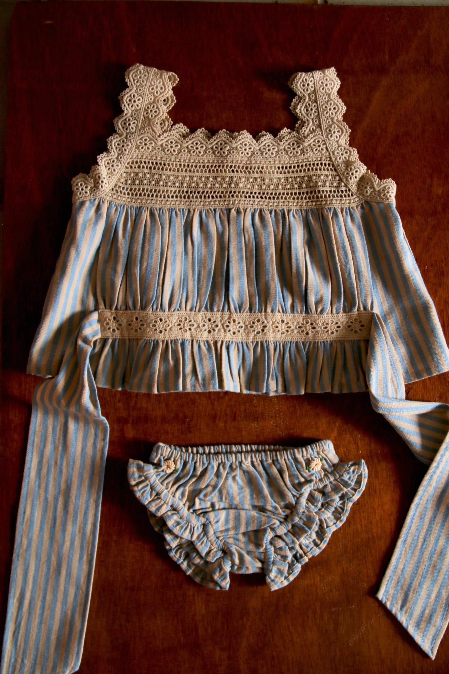 Ensemble top et culotte rayure transat