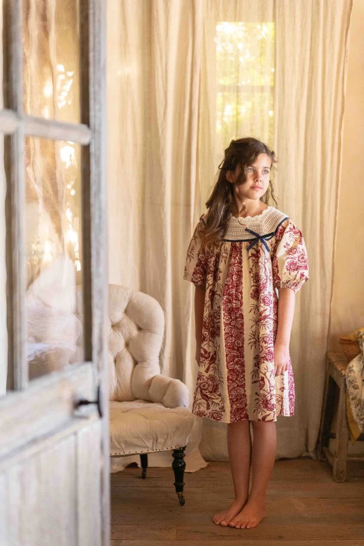 Robe princesse imprimé les oiseaux