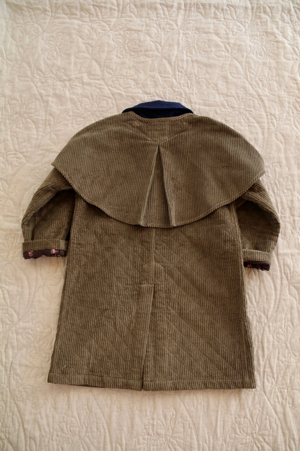 manteau matelassé cape amovible kaki