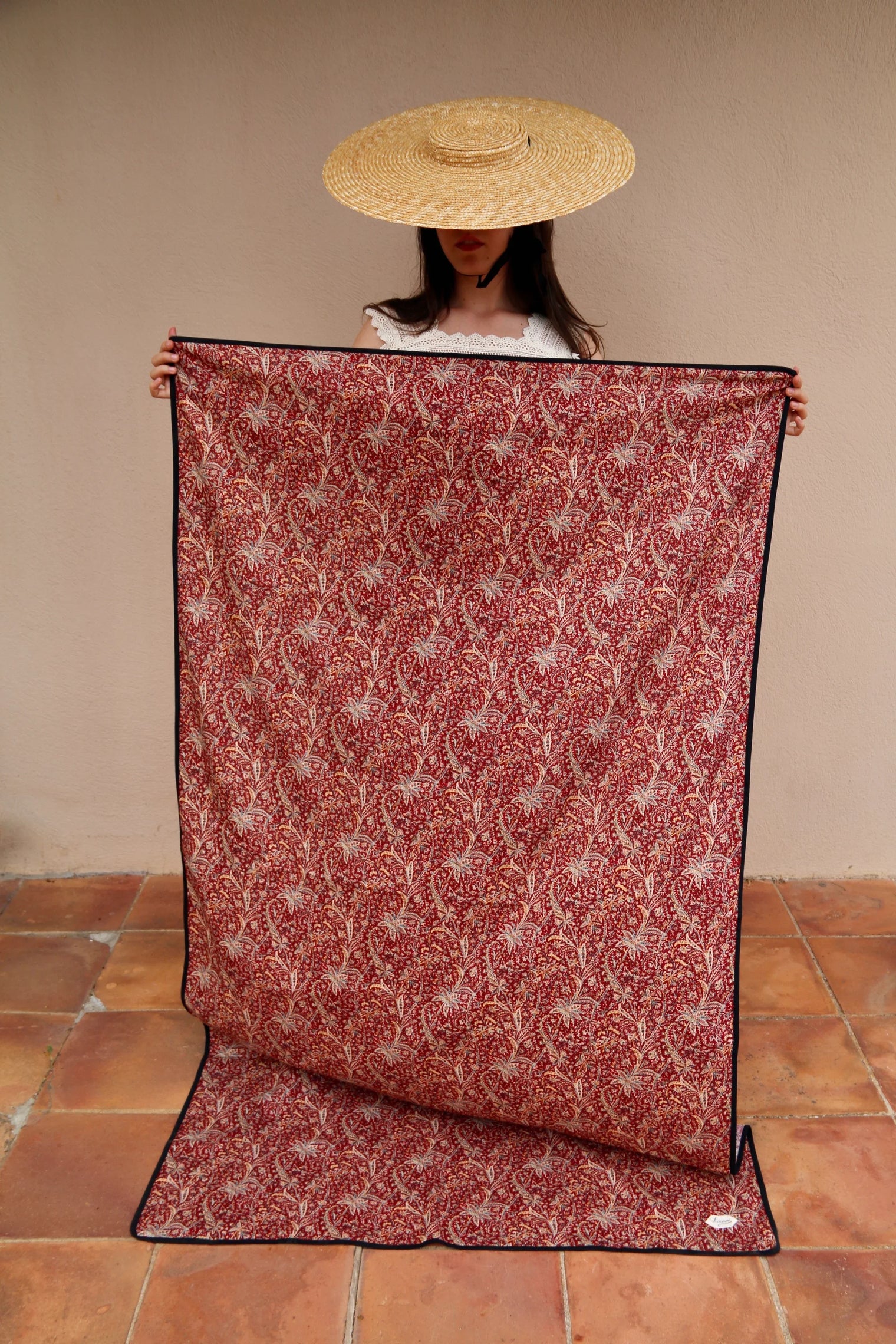 Cashmere Red Printed Sarong