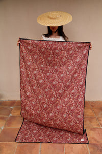 Cashmere Red Printed Sarong