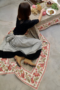 Long skirt "Orange Blossom" black / ivory stripe