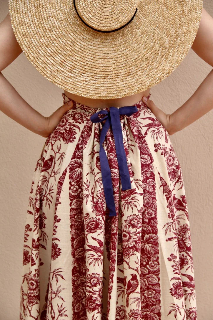 Iris skirt printed with birds