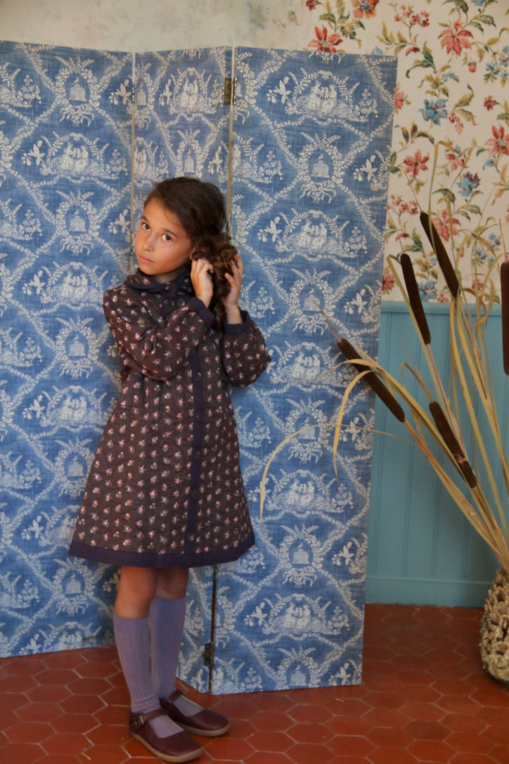 Robe manteau matelassé et son foulard