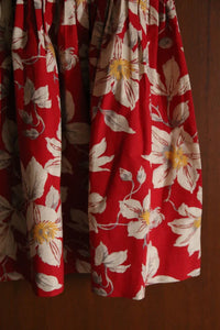 Gaughin print dress with skirt and matching triangle scarf