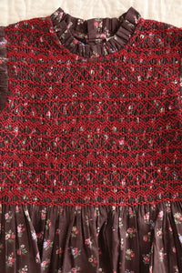 Robe à smocks petit bouquet