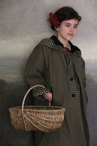 Khaki raincoat with quilted lining