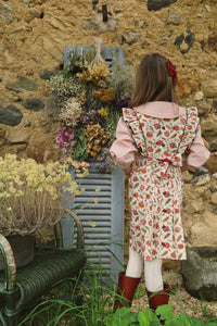A-line printed pinafore dress