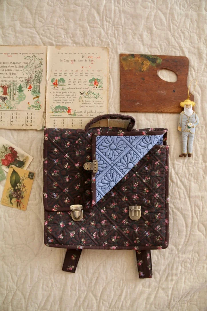 cartable matelassé petit bouquet