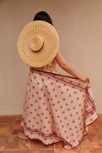 pink floral garden pareo