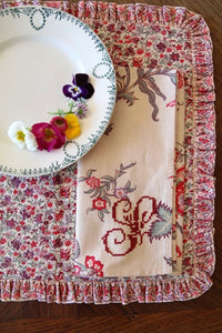 Napkin Vence print - organic lt canvas