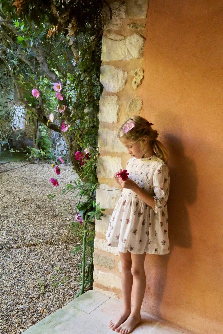 Blouse à smocks garden flowers