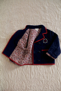 veste matelassée velours marine
