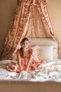 Robe jupon les oiseaux et son foulard triangle assorti