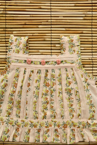 Ensemble top et culotte imprimé farandole de fleurs
