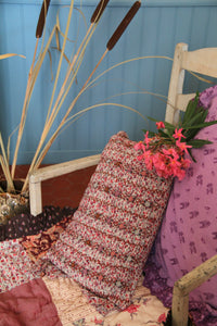 Housse de coussin à smocks