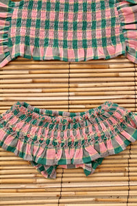 Mint / Strawberry Vichy Swimsuit