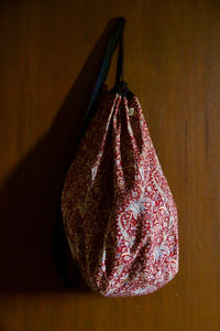 Iris printed red cashmere skirt