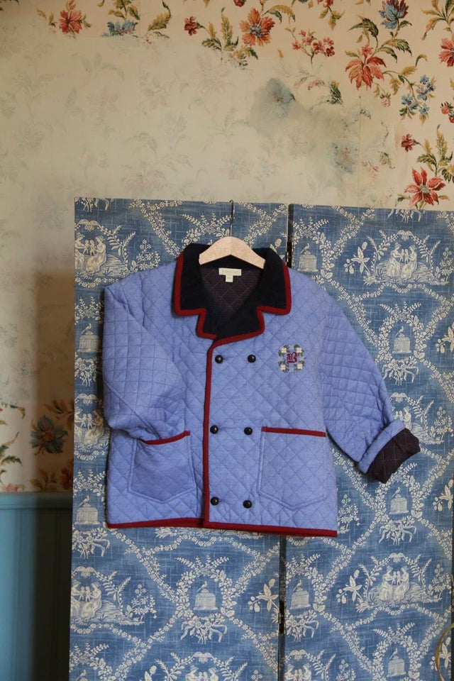 veste matelassée bleu chambray