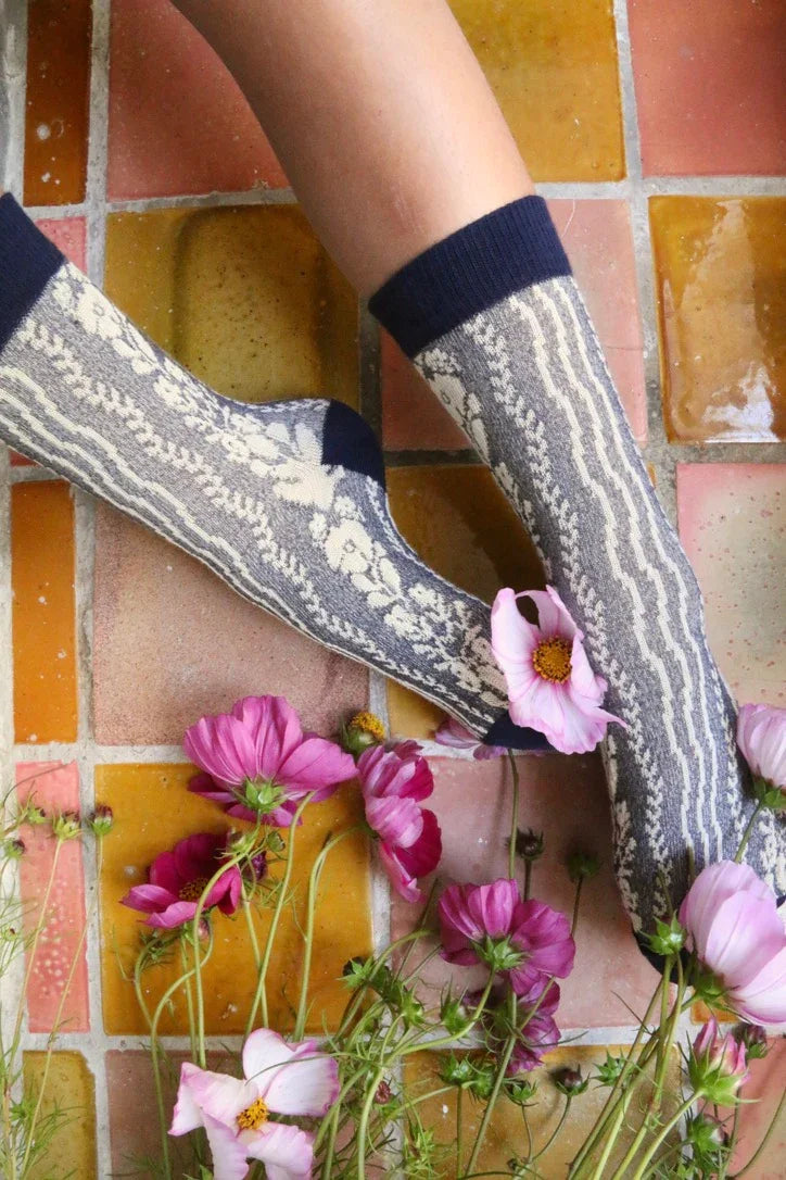 Chaussette torsade marine