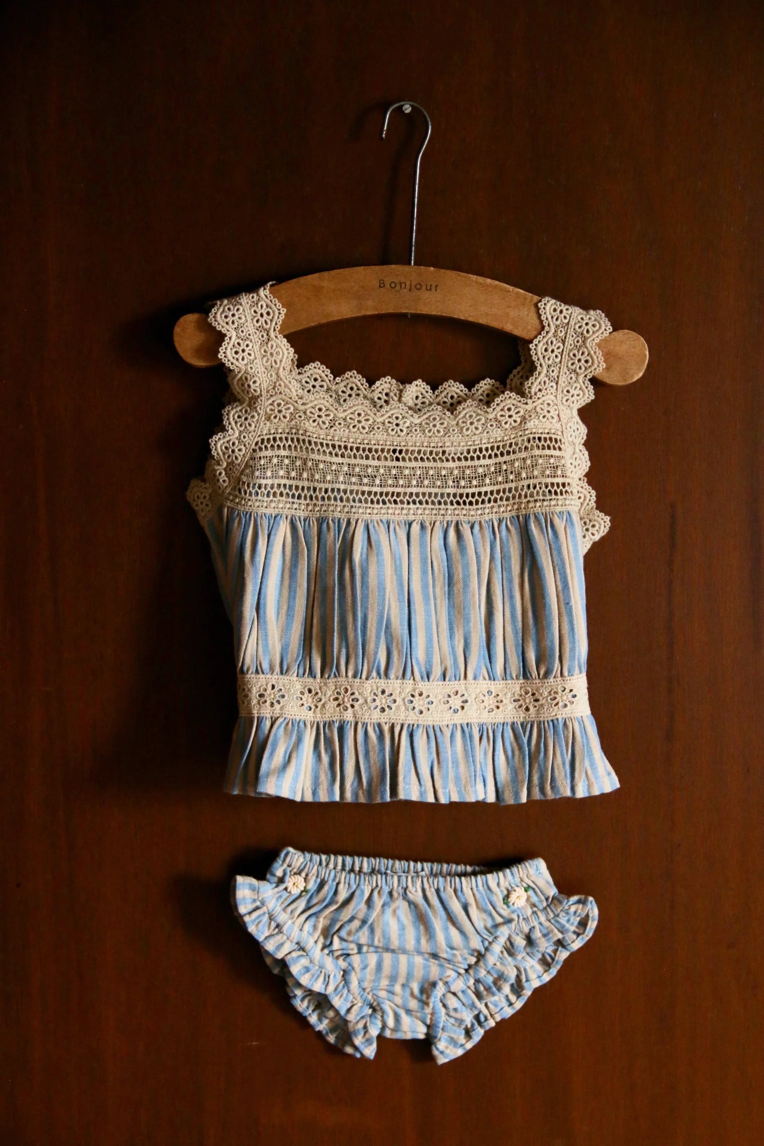 Ensemble top et culotte rayure transat