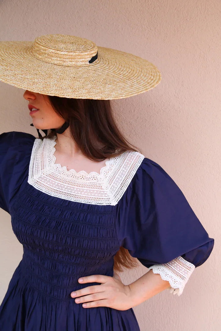 romantic navy dress