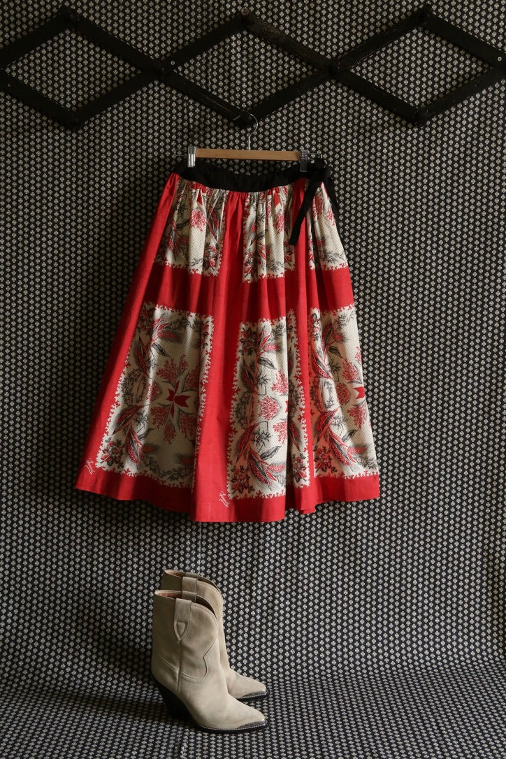 Long skirt Orange Blossom bandana wheat ears