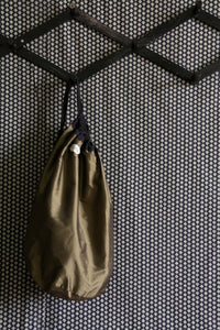 Long Marguerite skirt khaki taffeta