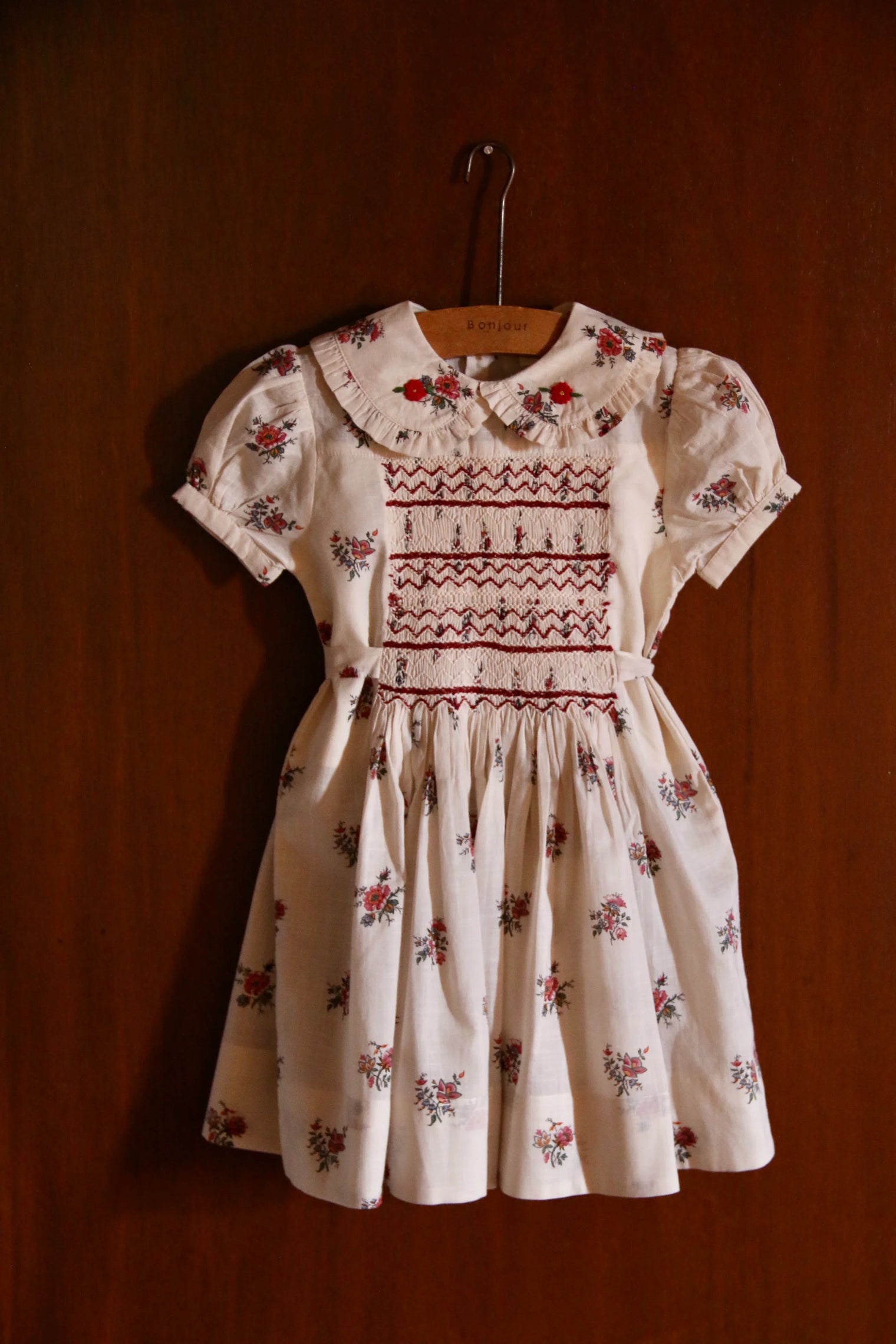Robe à smocks impimé garden flowers