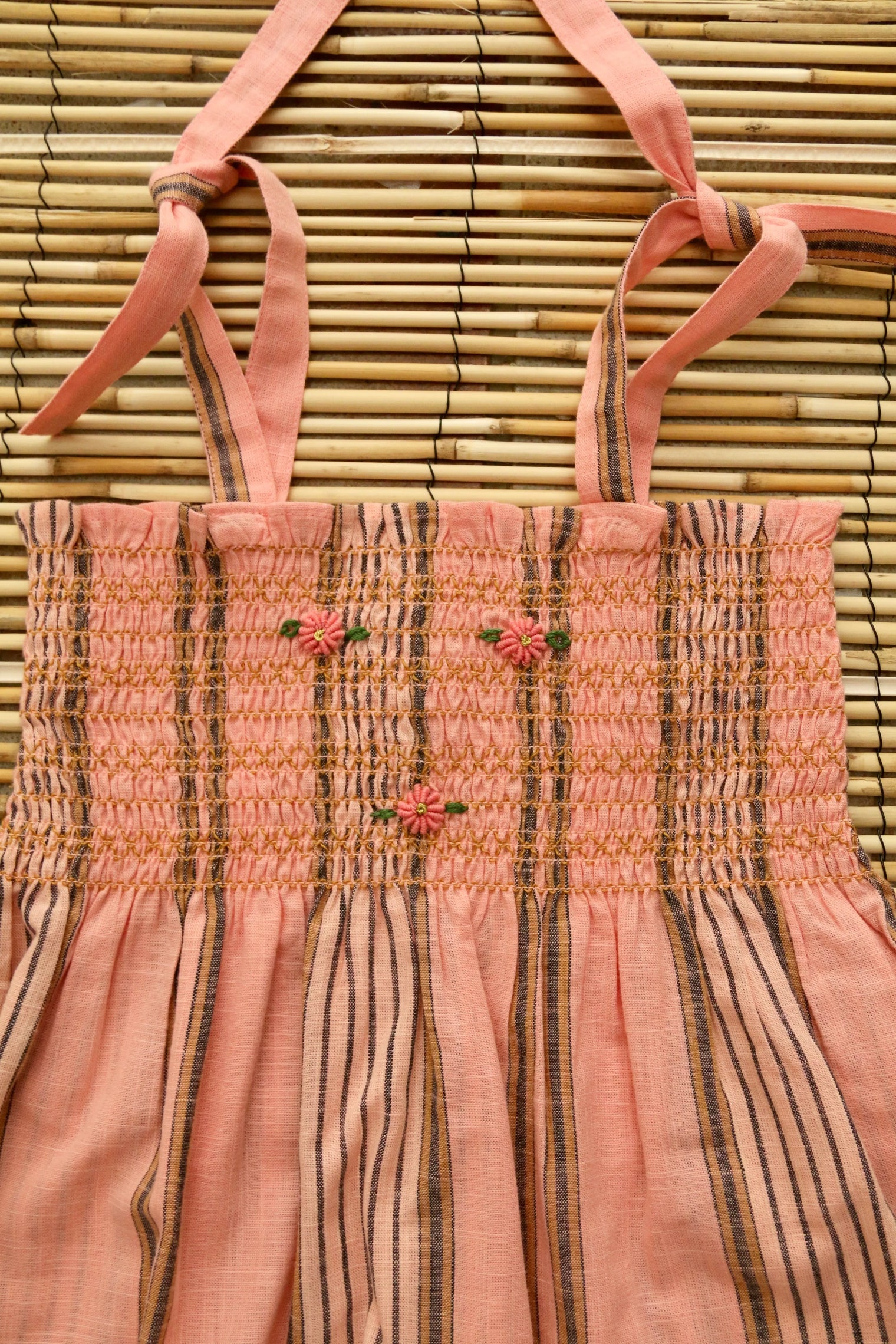 Ensemble short et top rayure transat rose