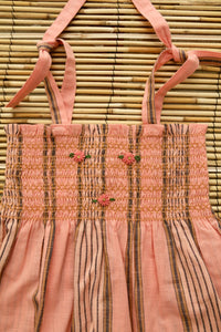 Ensemble short et top rayure transat rose