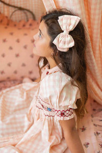 Tunique romantique vichy rose