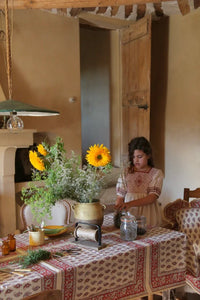bandana-print cashmere tablecloth