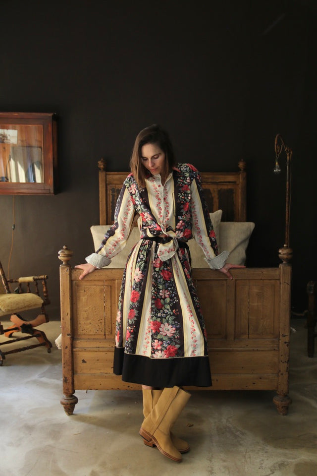 Long skirt "Fleur d'oranger" printed "les fleurs d'Arles"