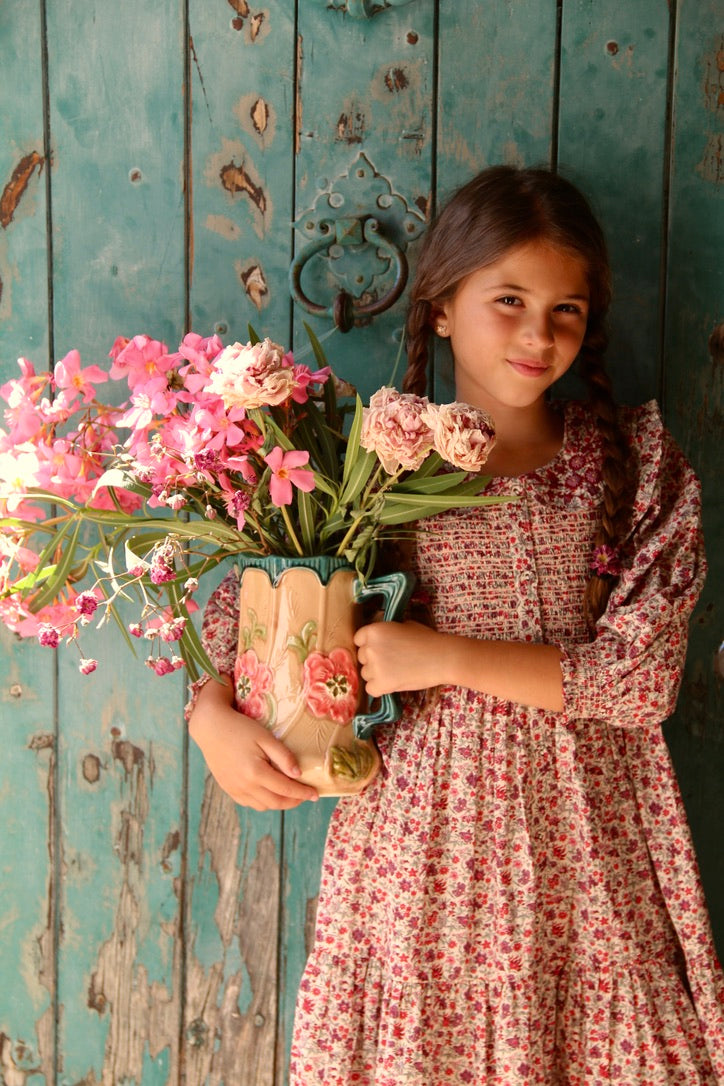 Robe longue champ de fleurs