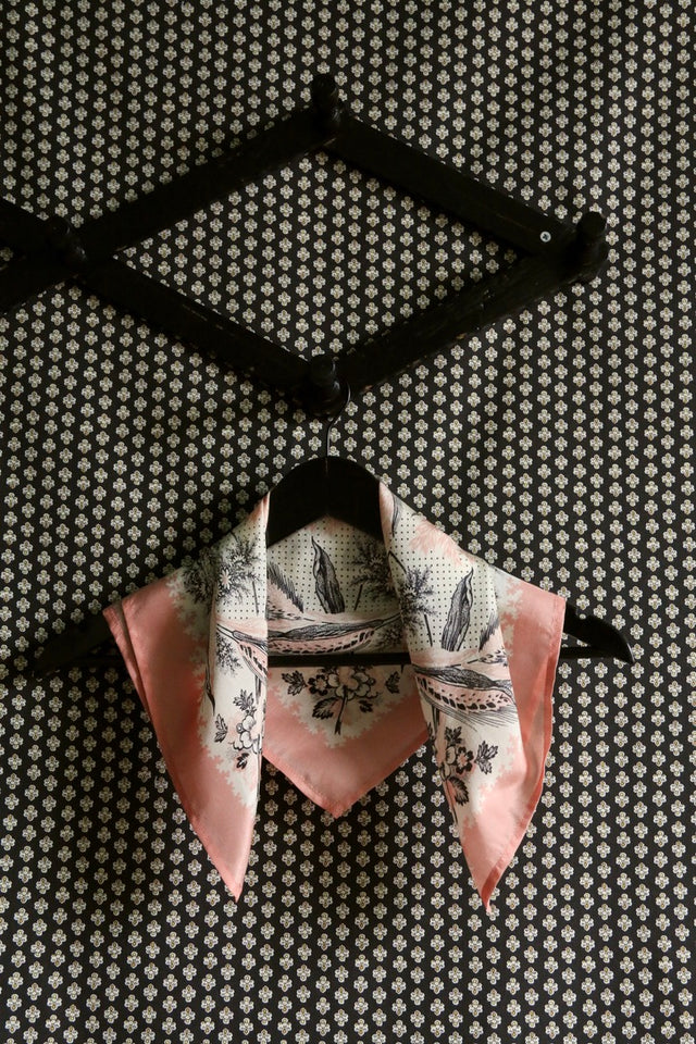 small pink silk square wheat ears