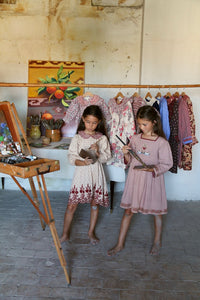 Robe brodée les cygnes